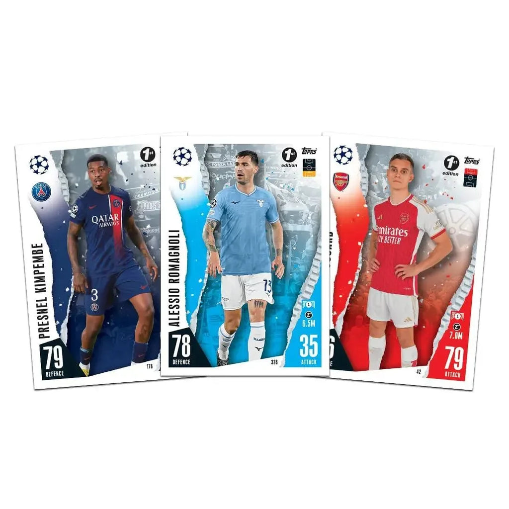 Topps UEFA Champions League Match Attax 23/24 Flow Pack – Official Football Trading & Collectible Card Game for Kids and Teens (Multicolor, Pack of 5 Cards) - Naivri
