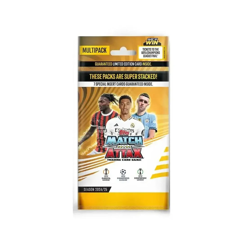Topps UEFA Champions League Match Attax Season 2024-25 Multipack – 20 Cards, Limited Edition, Rare Inserts, & More - Naivri