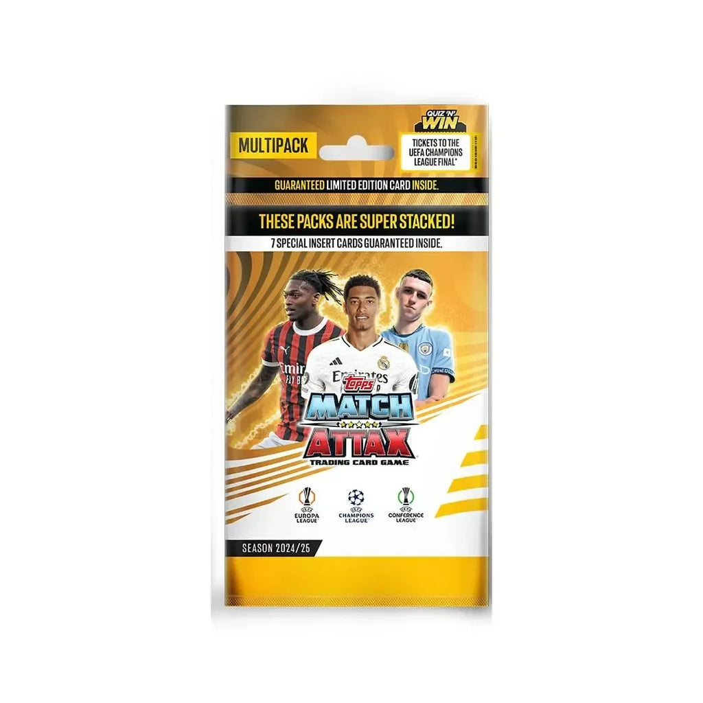 Topps UEFA Champions League Match Attax Season 2024-25 Multipack – 20 Cards, Limited Edition, Rare Inserts, & More - Naivri
