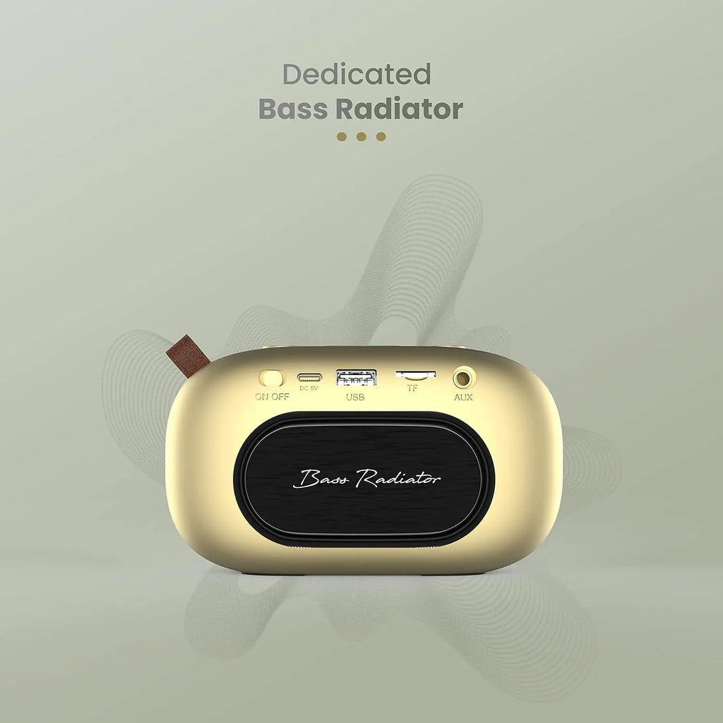 Toreto Bang Pro 10W Wireless Bluetooth Speaker - Golden - Naivri