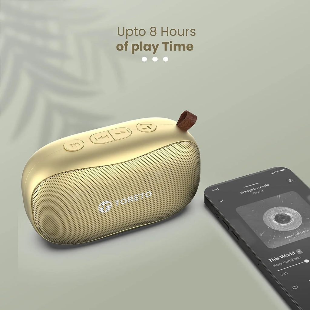 Toreto Bang Pro 10W Wireless Bluetooth Speaker - Golden - Naivri