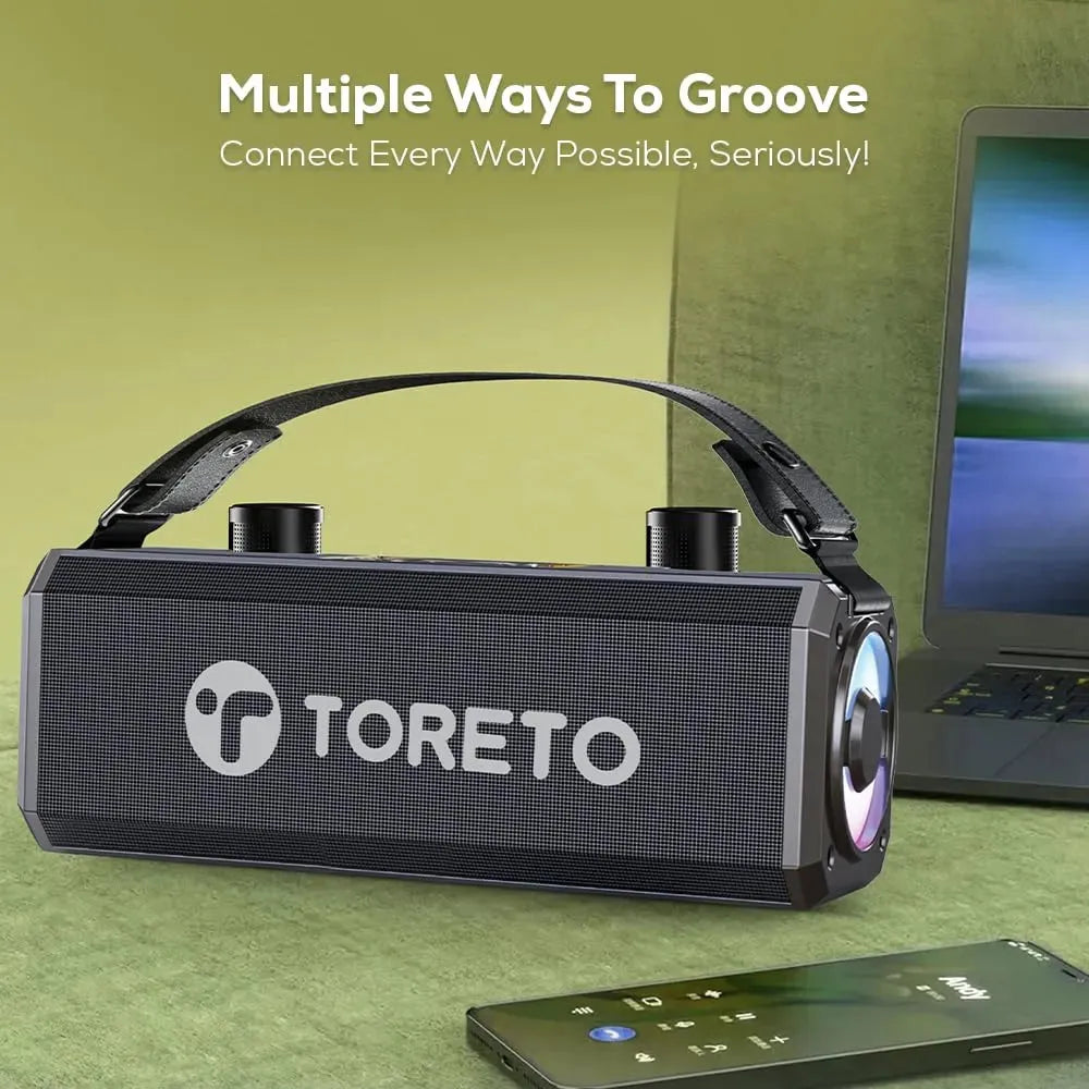 Toreto Groove Wireless Speaker Black - Naivri