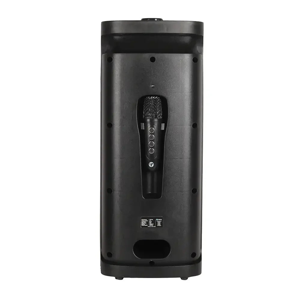 Toreto Party Thrillz TOR-1322 30W Portable Bluetooth Speaker with Single Wireless Mic, RGB Lights, LED Display, ABS Build, Type-C Charging, AUX/FM/TF Card Support, HD Sound - Naivri