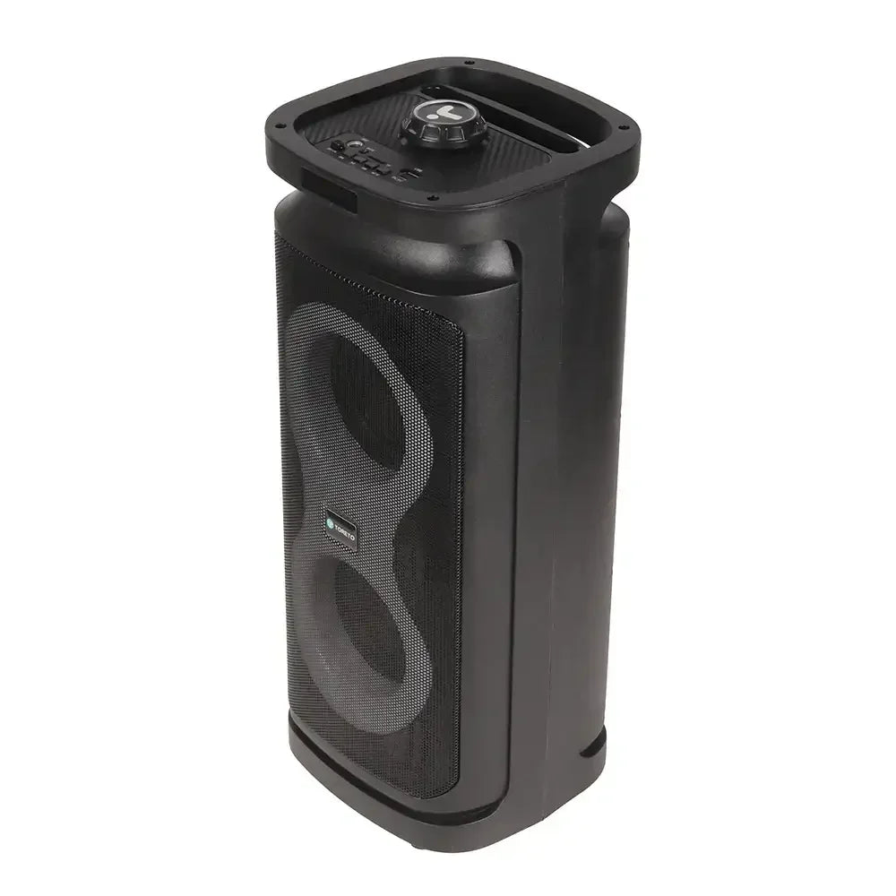 Toreto Party Thrillz TOR-1322 30W Portable Bluetooth Speaker with Single Wireless Mic, RGB Lights, LED Display, ABS Build, Type-C Charging, AUX/FM/TF Card Support, HD Sound - Naivri