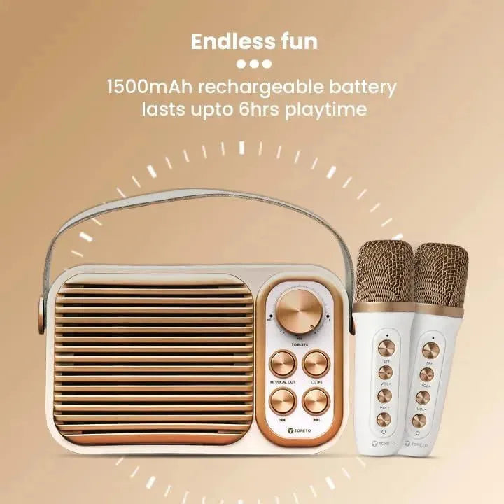 Toreto Tor-376 Retro Mini Wireless Speaker - Naivri