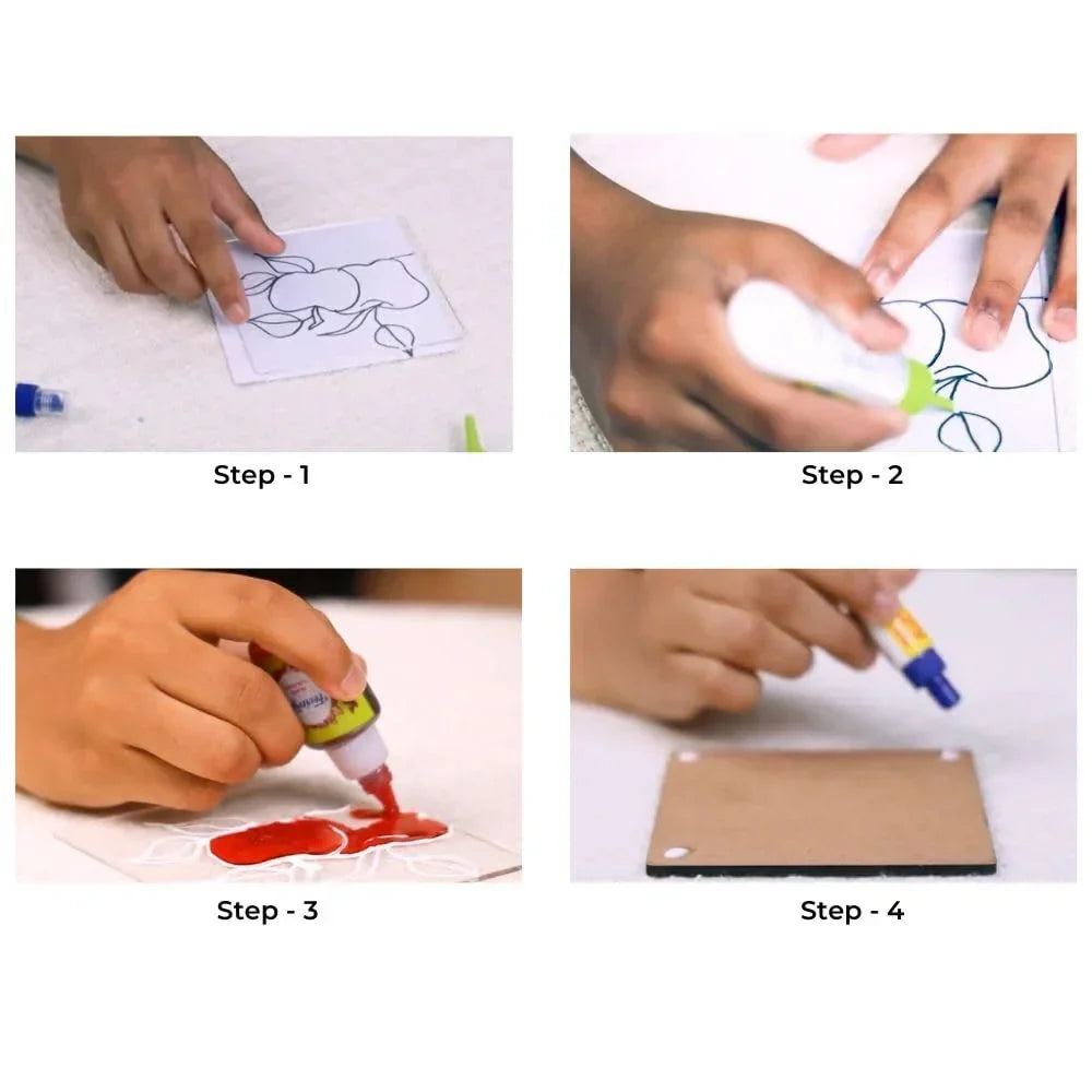 Toykraftt Acrylic Coaster Art Kit for Kids | DIY Paint Kit Ages 8–12 | Creative Gifts for Girls & Boys - Naivri