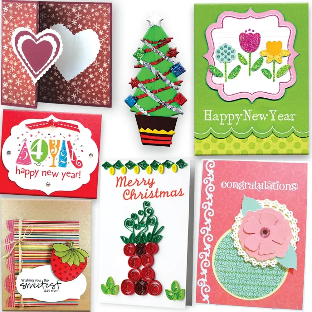Toykraftt Celebrate Greeting Card Making Kit | DIY Craft Set for Kids Age 7+ - Naivri