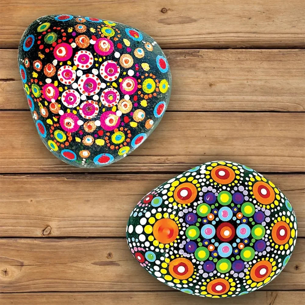 Toykraftt Dot Mandala Rock Painting Kit for Kids Age 8+ | Creative Art Set - Naivri