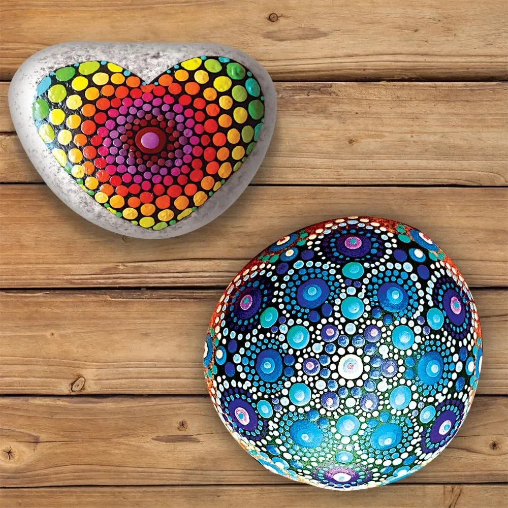 Toykraftt Dot Mandala Rock Painting Kit for Kids Age 8+ | Creative Art Set - Naivri