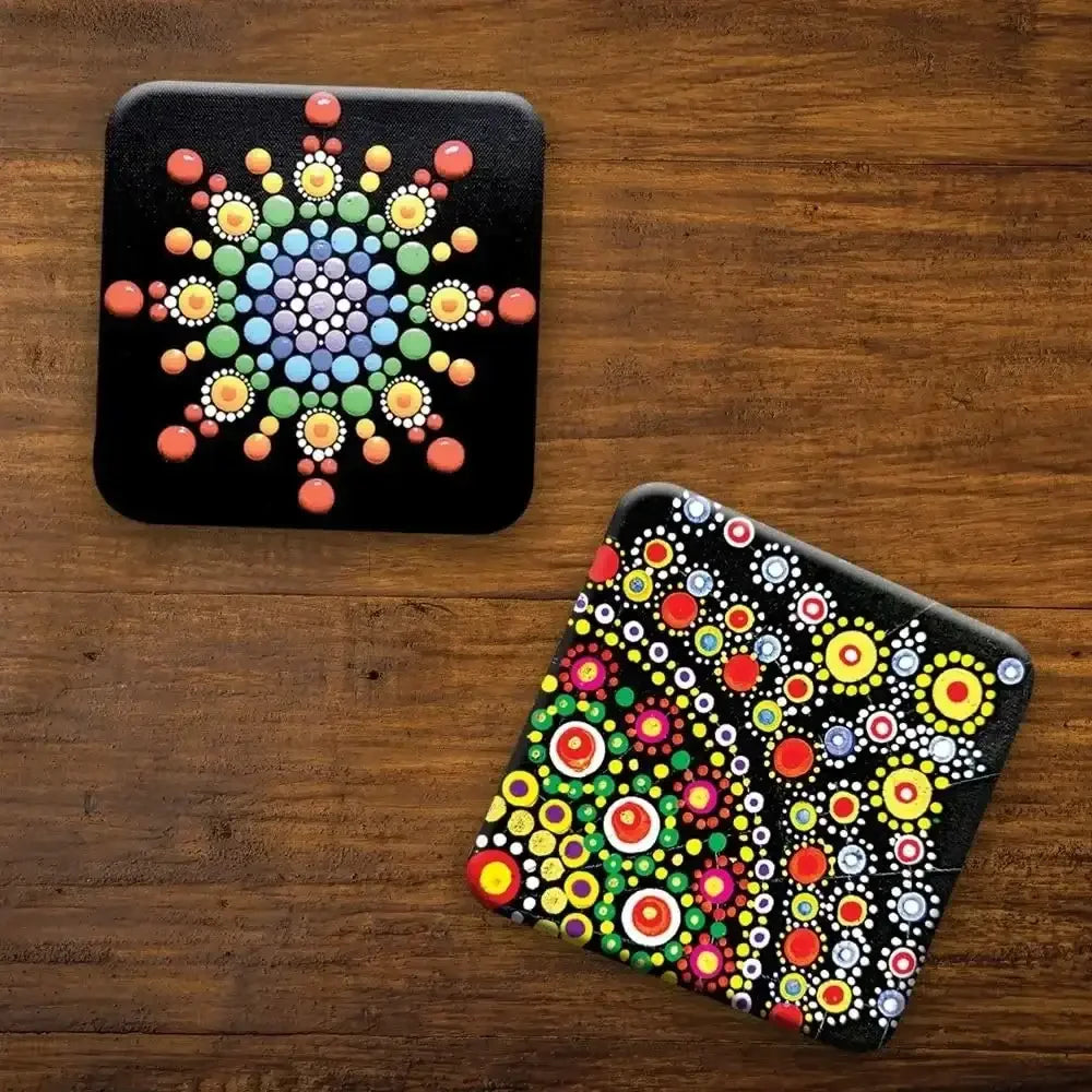 Toykraftt Mandala Coaster Art Kit for Kids | Dot Painting DIY Set | Age 7–12 - Naivri