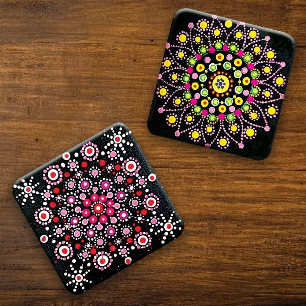 Toykraftt Mandala Coaster Art Kit for Kids | Dot Painting DIY Set | Age 7–12 - Naivri