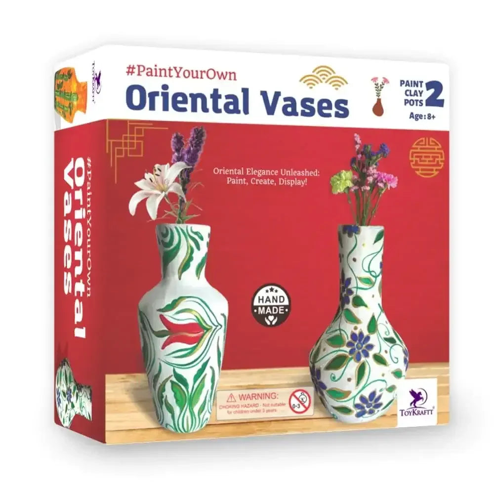Toykraftt Oriental Vases Pot Painting Kit | Art & Craft for Kids 8–12 - Naivri