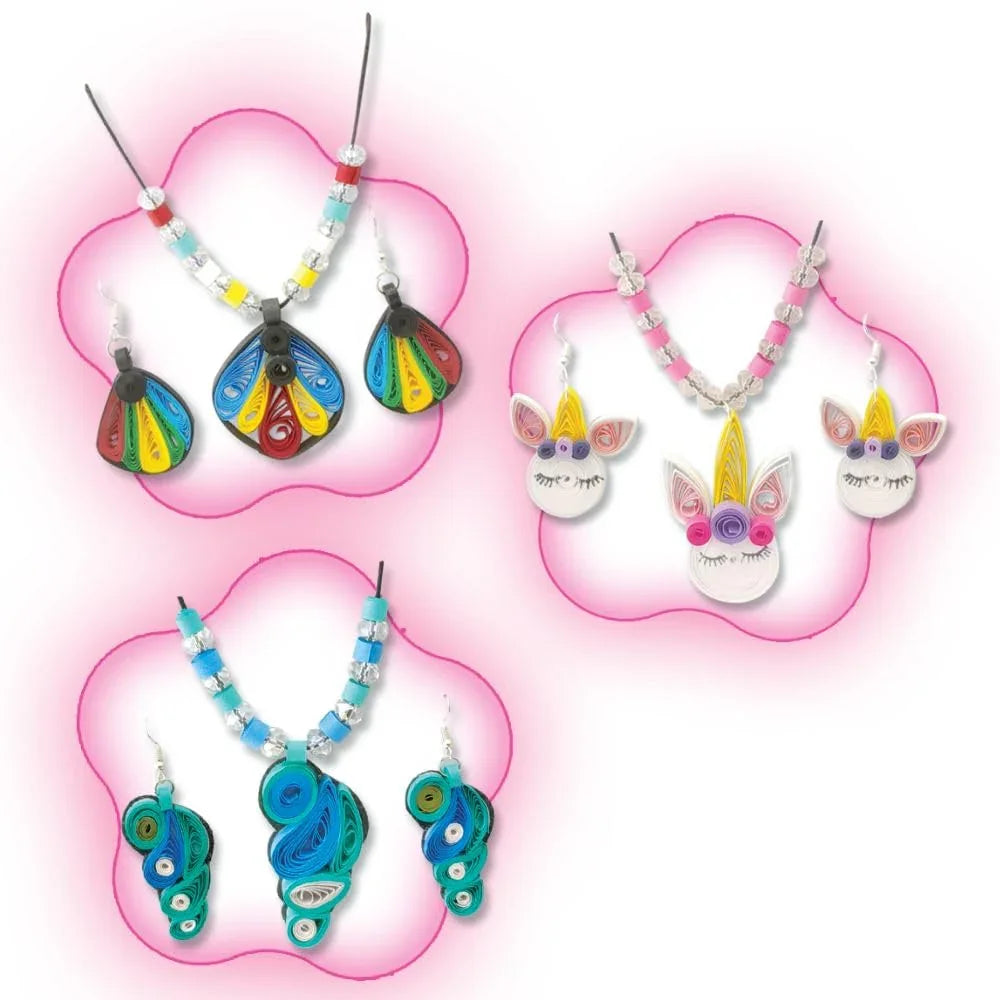 Toykraftt Paper Quilling Jewellery Kit for Girls | DIY Craft Set - Naivri