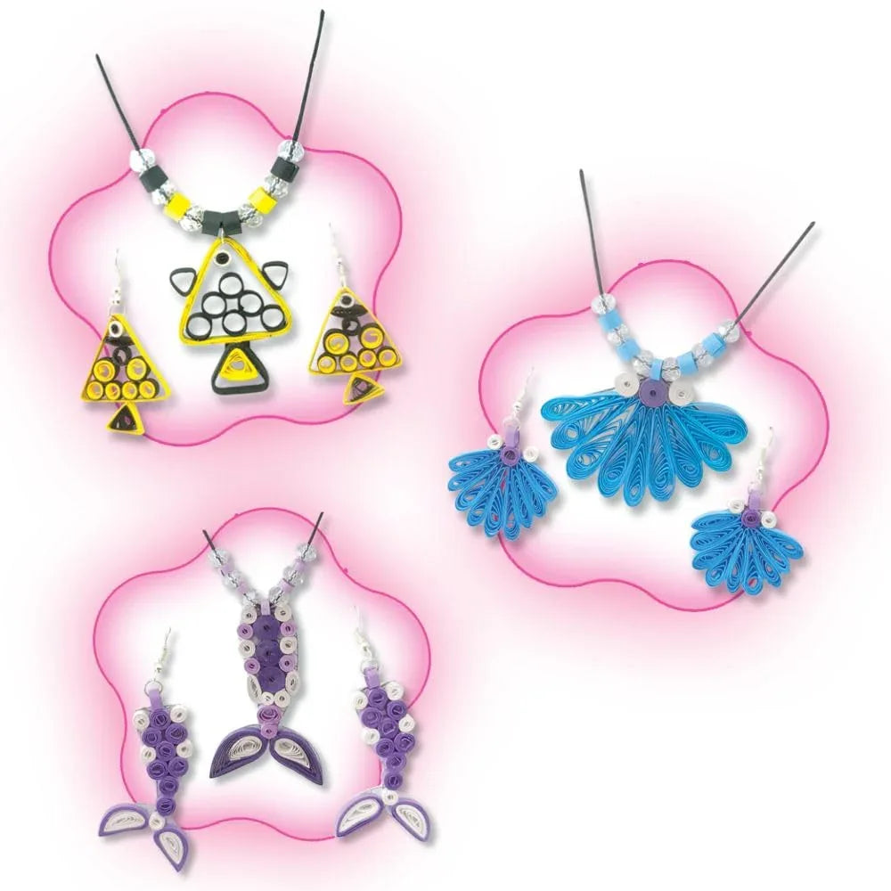 Toykraftt Paper Quilling Jewellery Kit for Girls | DIY Craft Set - Naivri