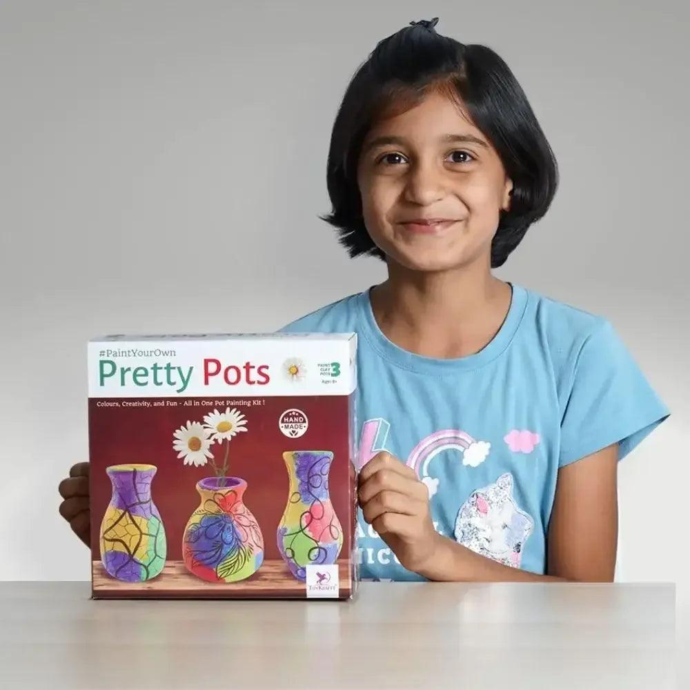 Toykraftt Pretty Pots Painting Kit for Kids | Art & Craft DIY Set - Naivri