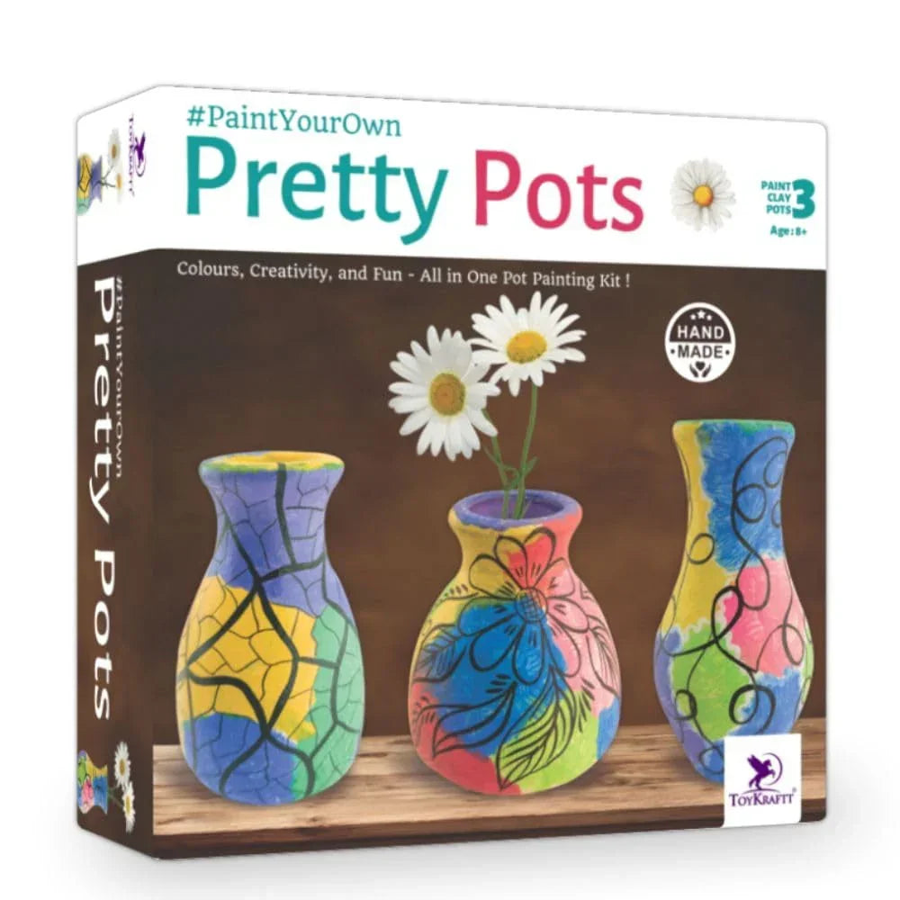 Toykraftt Pretty Pots Painting Kit for Kids | Art & Craft DIY Set - Naivri