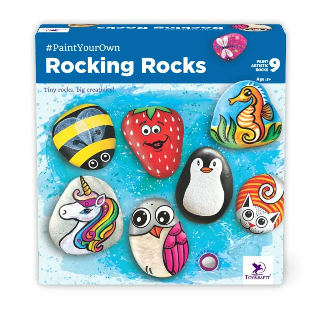 Toykraftt Rocking Rocks Painting Kit for Girls 6–12 | DIY Pebble Art Set - Naivri