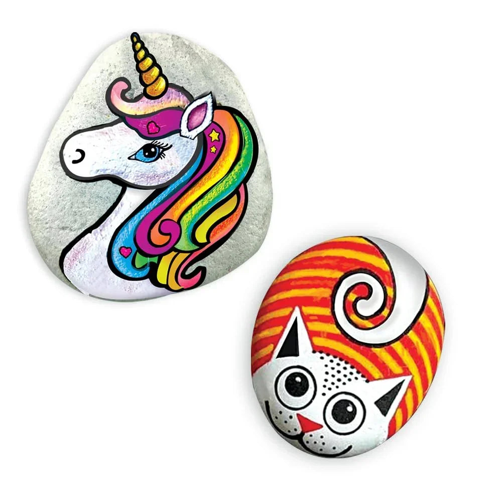Toykraftt Rocking Rocks Painting Kit for Girls 6–12 | DIY Pebble Art Set - Naivri