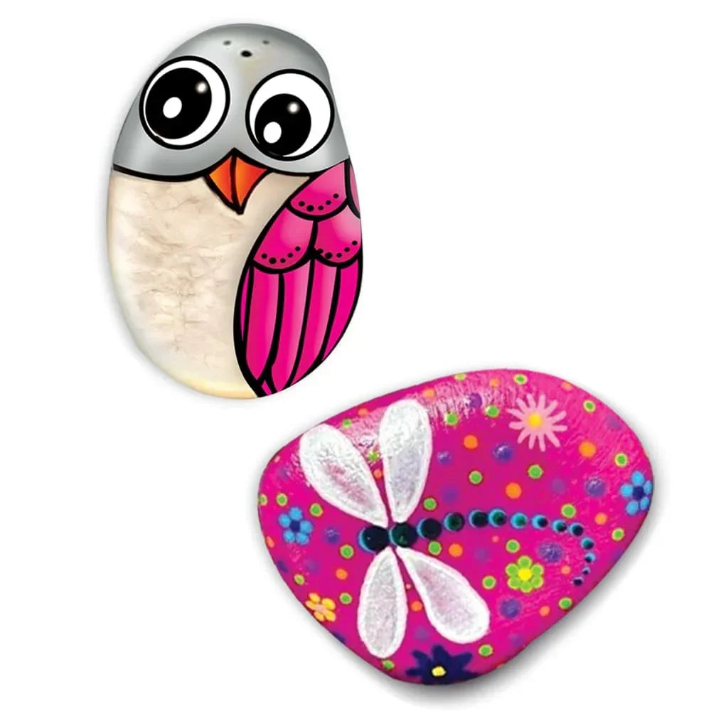Toykraftt Rocking Rocks Painting Kit for Girls 6–12 | DIY Pebble Art Set - Naivri