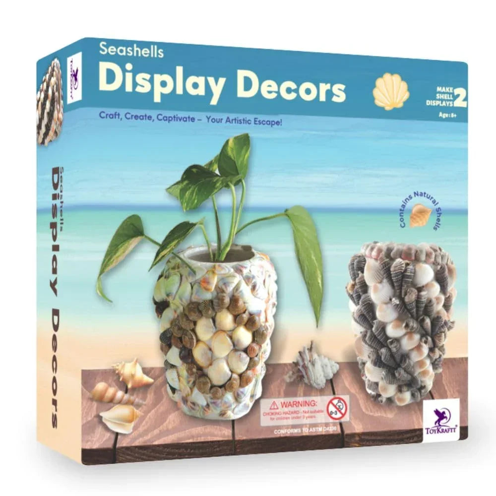 Toykraftt Seashell Display DIY Kit | Creative Terracotta Craft Set for Kids 8+ - Naivri