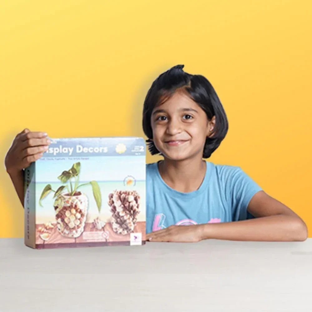 Toykraftt Seashell Display DIY Kit | Creative Terracotta Craft Set for Kids 8+ - Naivri