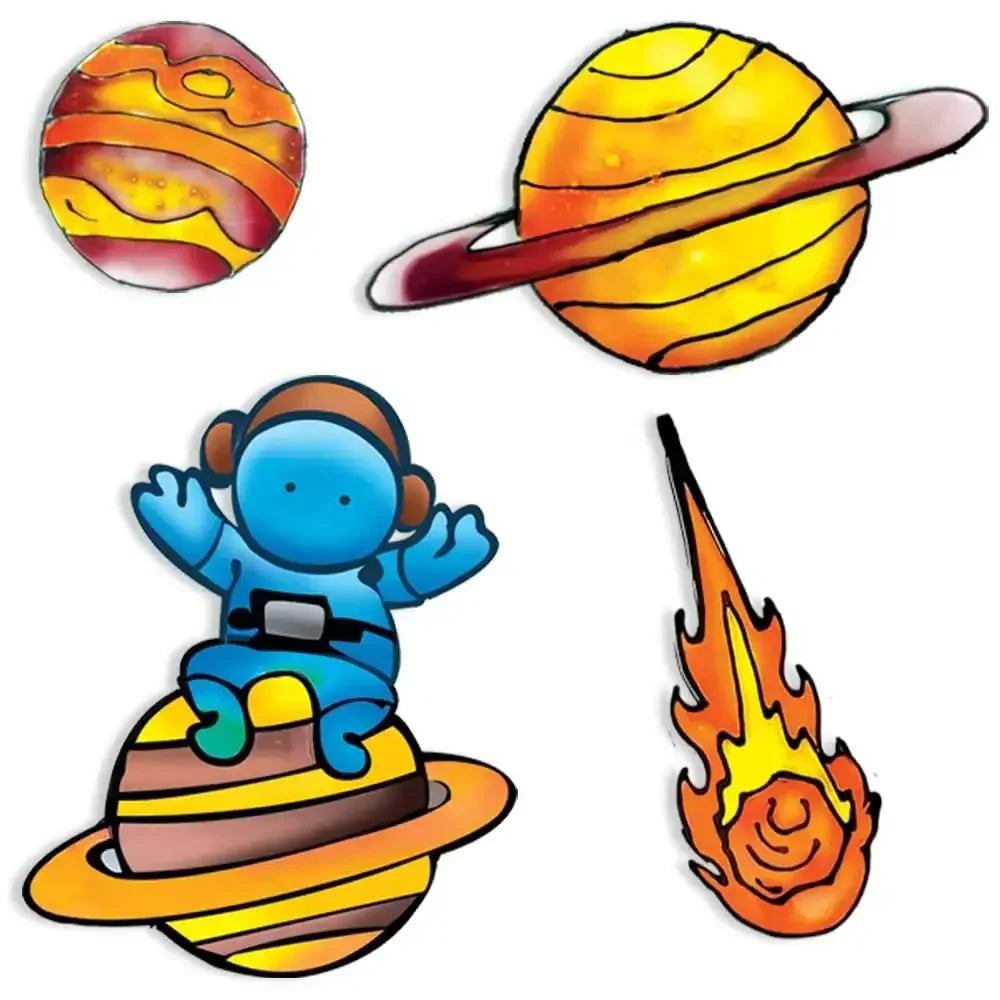 Toykraftt Space Suncatchers Window Art Kit for Girls - Naivri