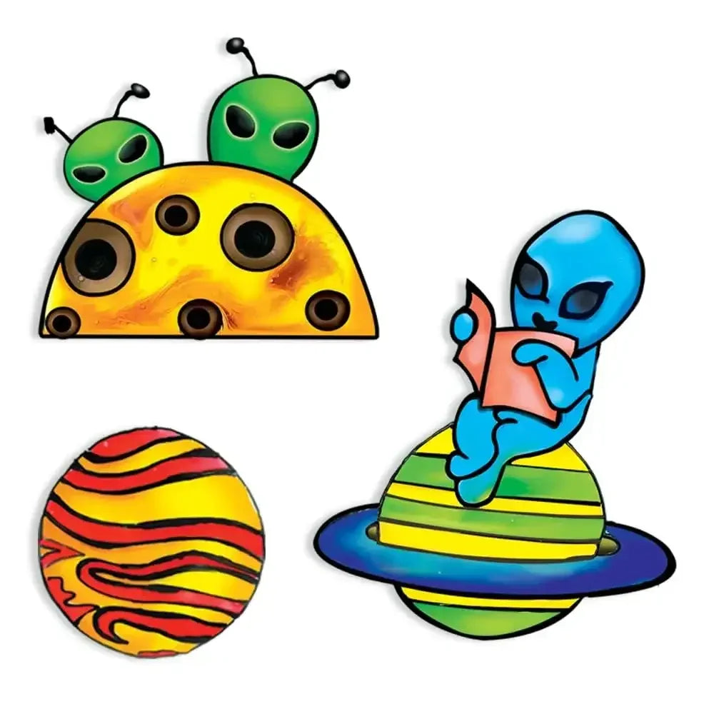 Toykraftt Space Suncatchers Window Art Kit for Girls - Naivri