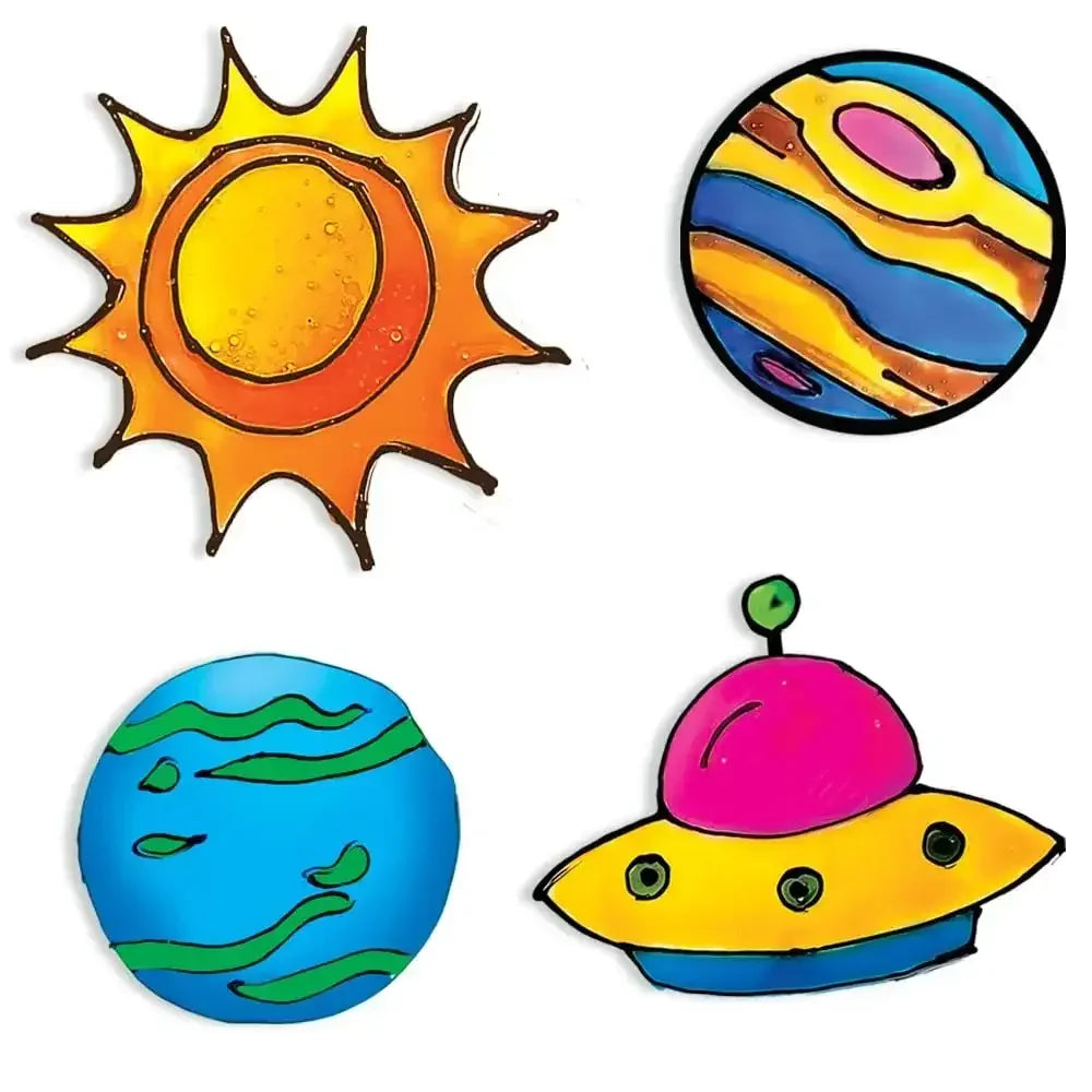 Toykraftt Space Suncatchers Window Art Kit for Girls - Naivri