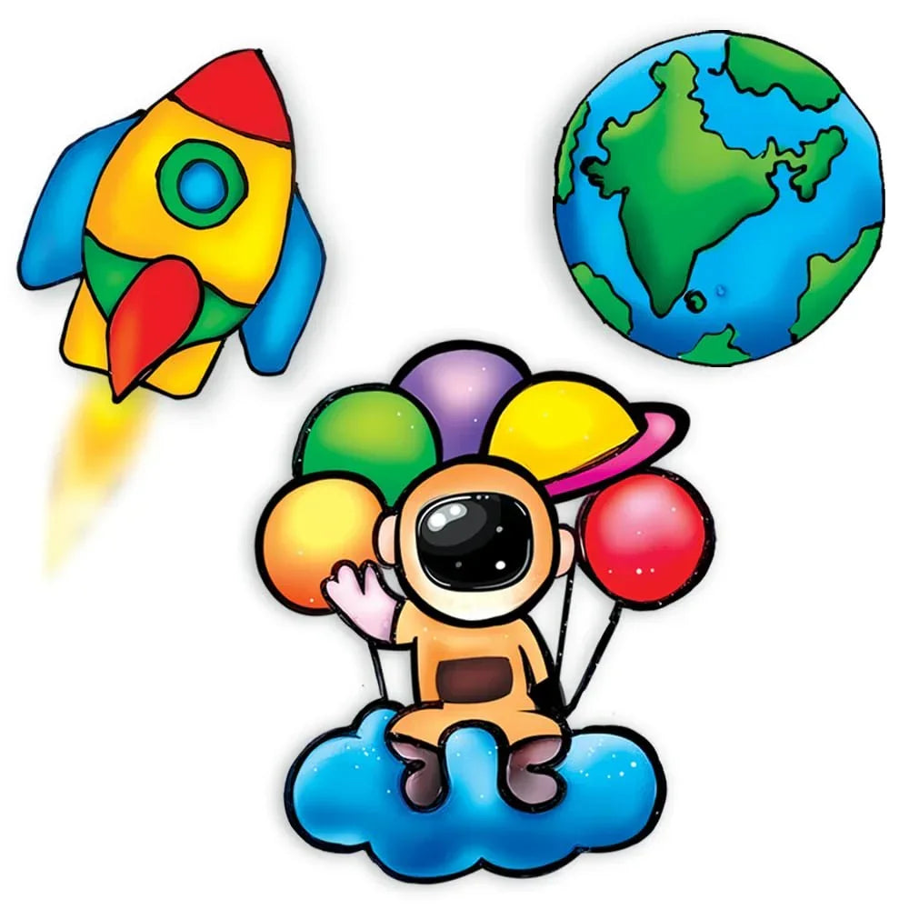 Toykraftt Space Suncatchers Window Art Kit for Girls - Naivri