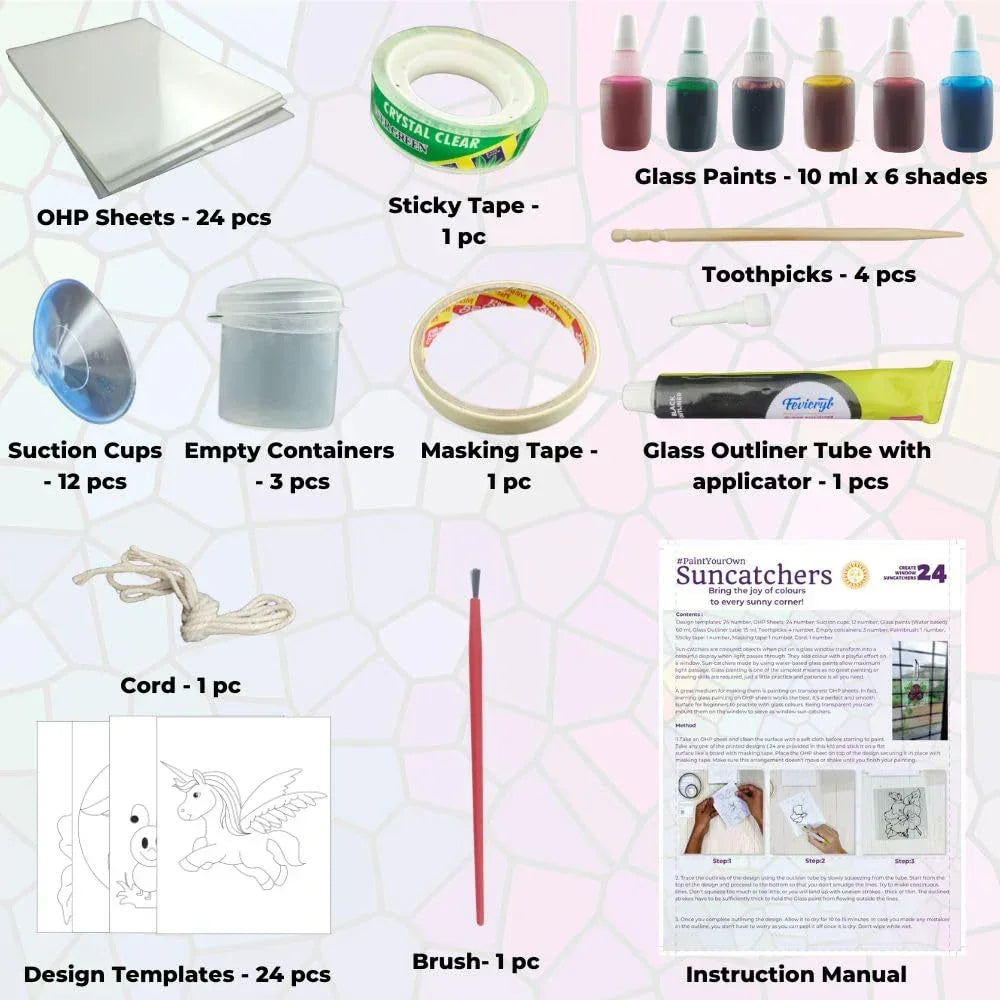 Toykraftt Suncatchers Window Art Kit for Kids - Naivri