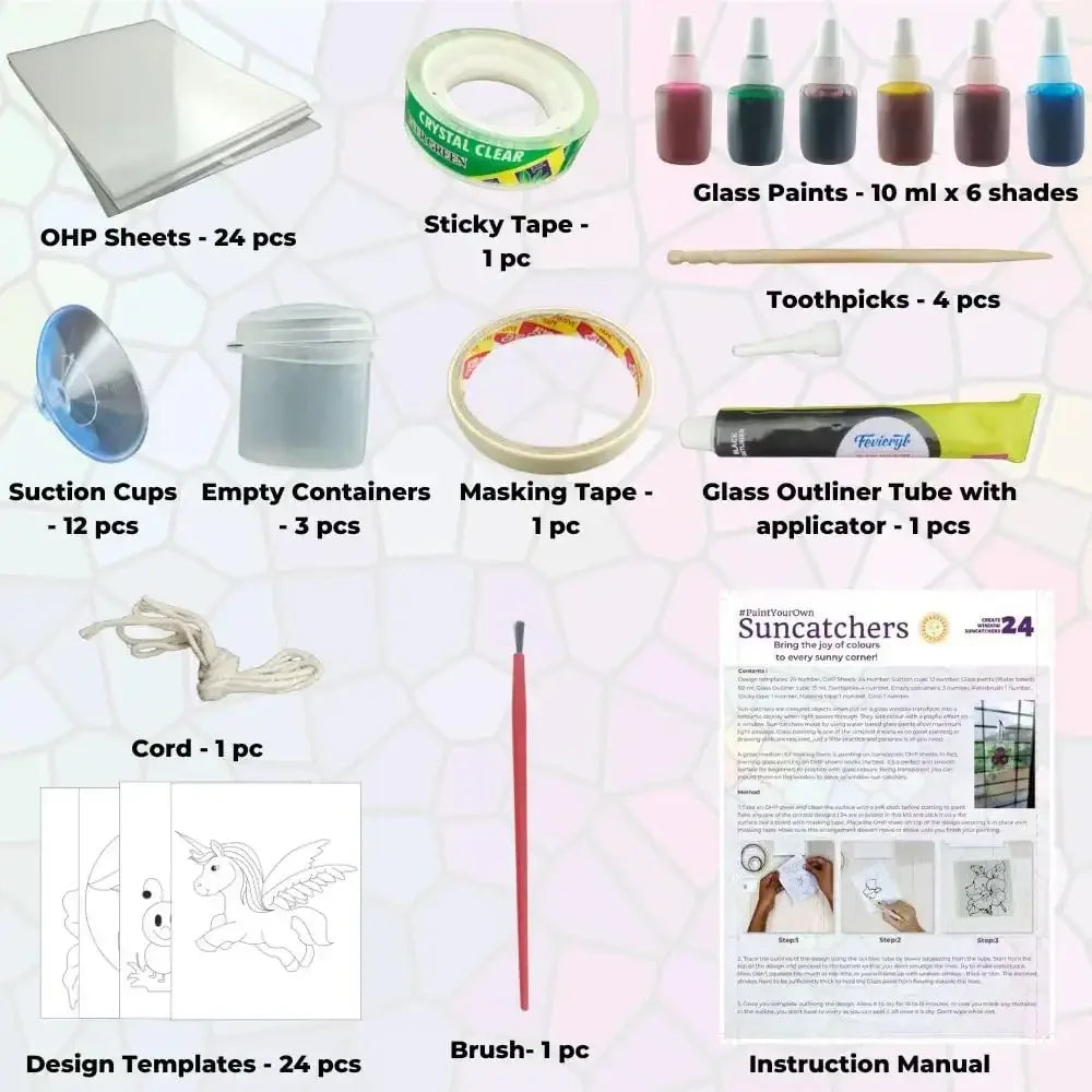 Toykraftt Suncatchers Window Art Kit for Kids - Naivri