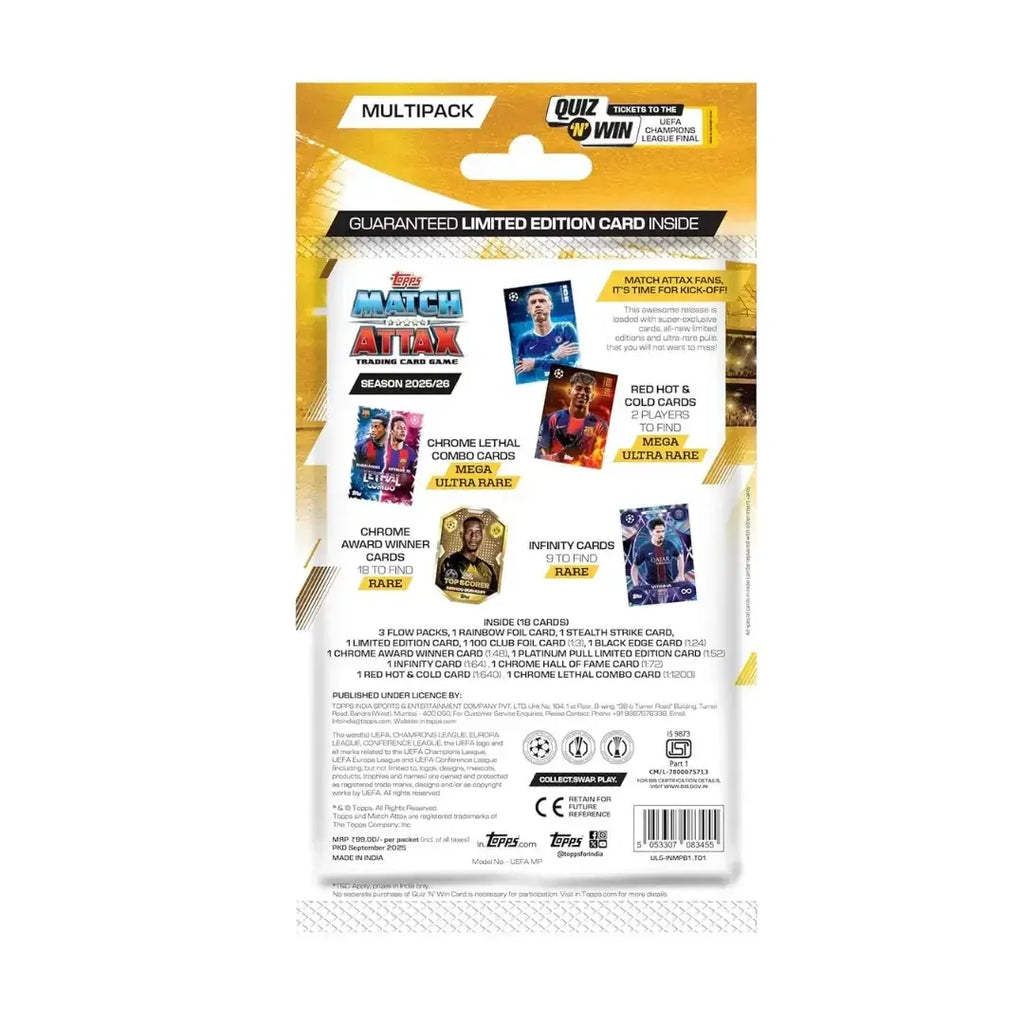 UCC Match Attax 25/26 Football Trading Card Collection – UEFA Champions League & Europa League Edition - Naivri