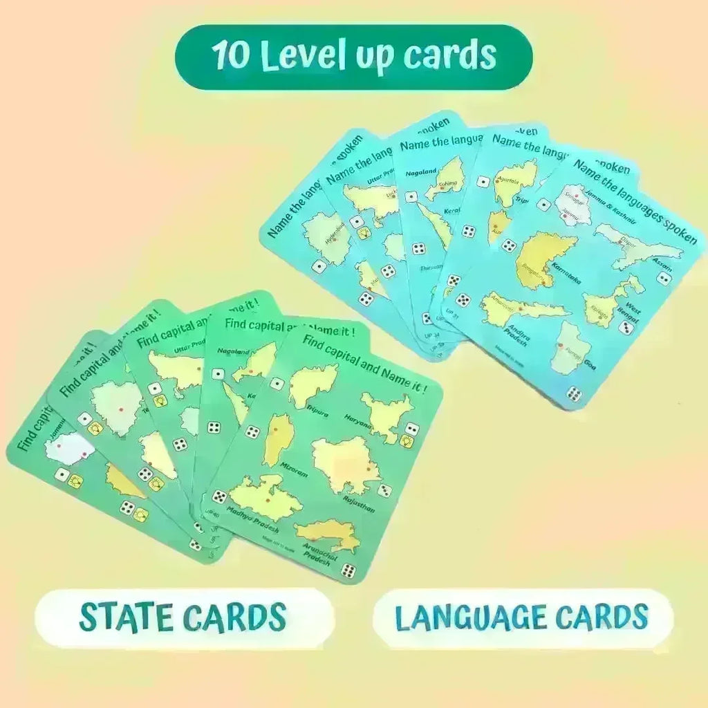 Unik Play Geografika India Map Game for Kids Age 6+ | Educational Board Game with 40 Cards & Jumbo Map | Learn Indian States, Cities & Fun Facts | Geography Learning Kit - Naivri