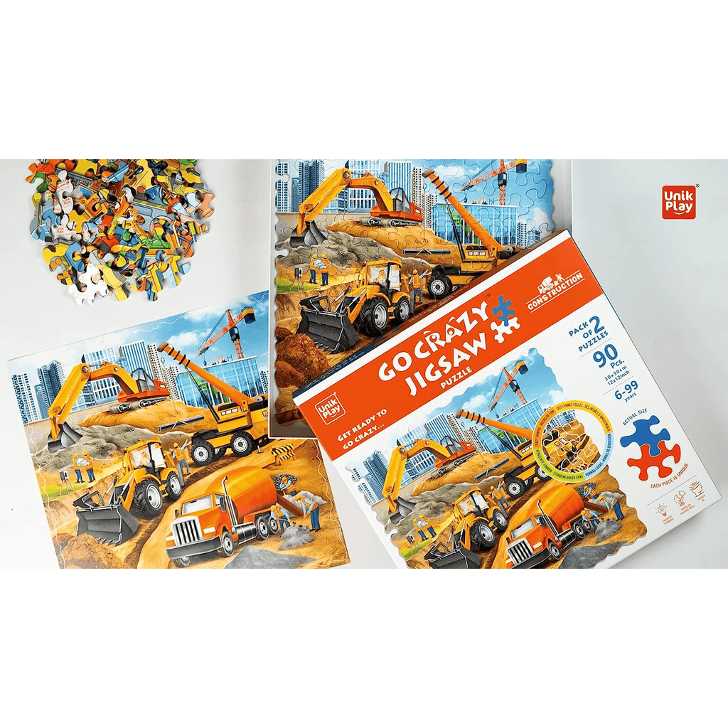 Unik Play Go Crazy Jigsaw Puzzle Construction - Naivri