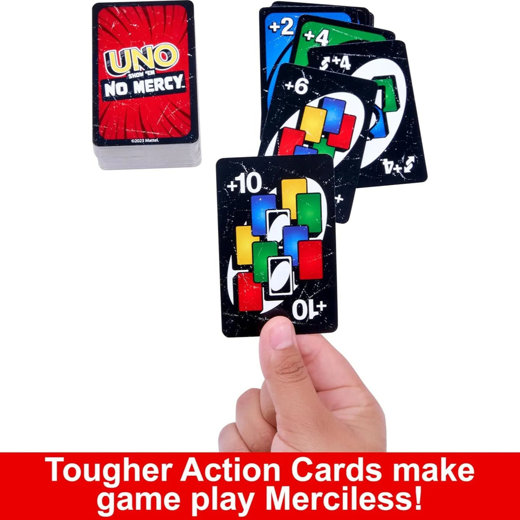 UNO Show ‘Em No Mercy Card Game by Mattel – Ultimate Party Edition | Intense Rules, Extra Cards & Wild Action - Naivri