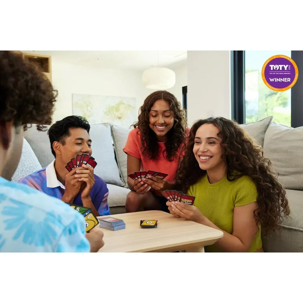 UNO Show ‘Em No Mercy Card Game by Mattel – Ultimate Party Edition | Intense Rules, Extra Cards & Wild Action - Naivri