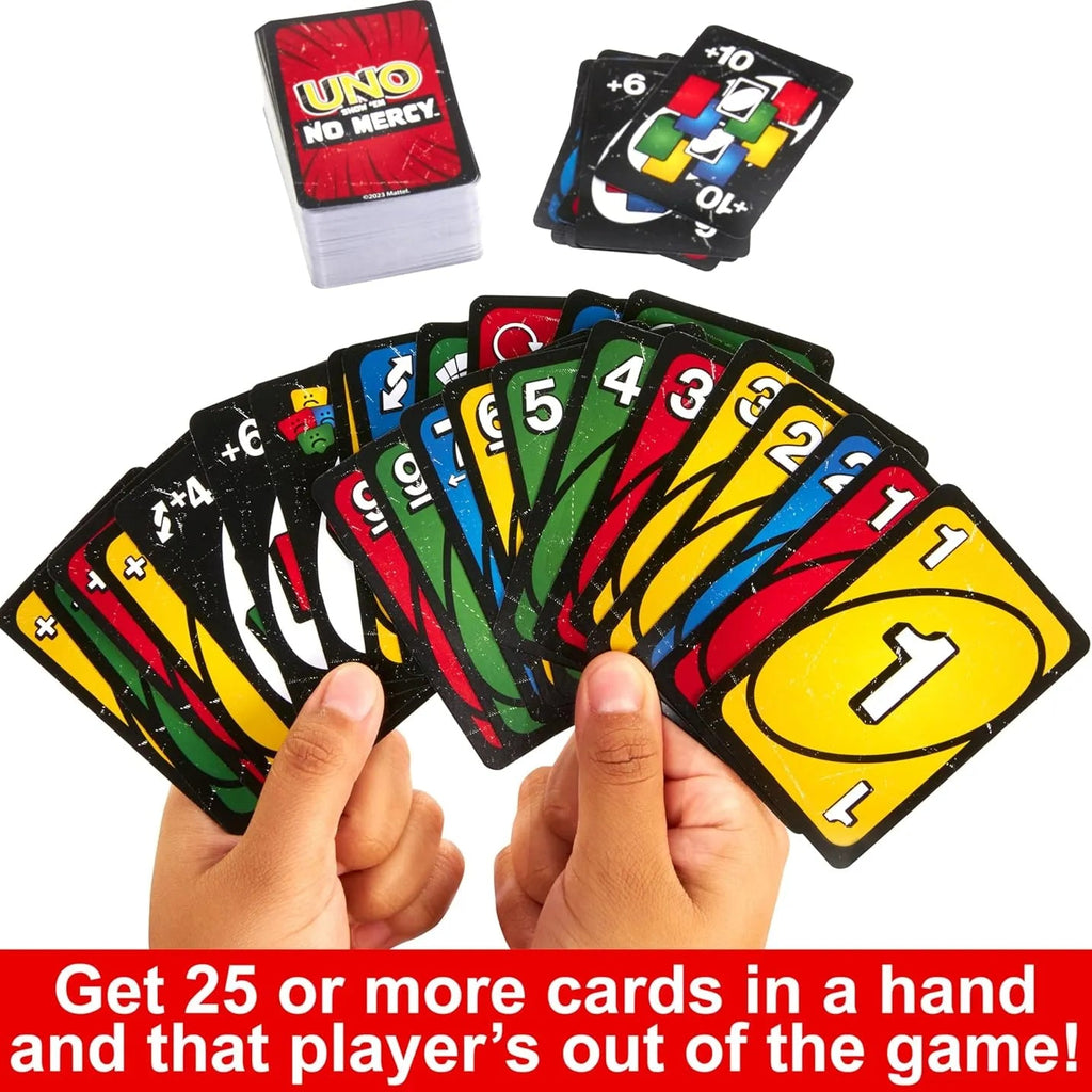 UNO Show ‘Em No Mercy Card Game by Mattel – Ultimate Party Edition | Intense Rules, Extra Cards & Wild Action - Naivri