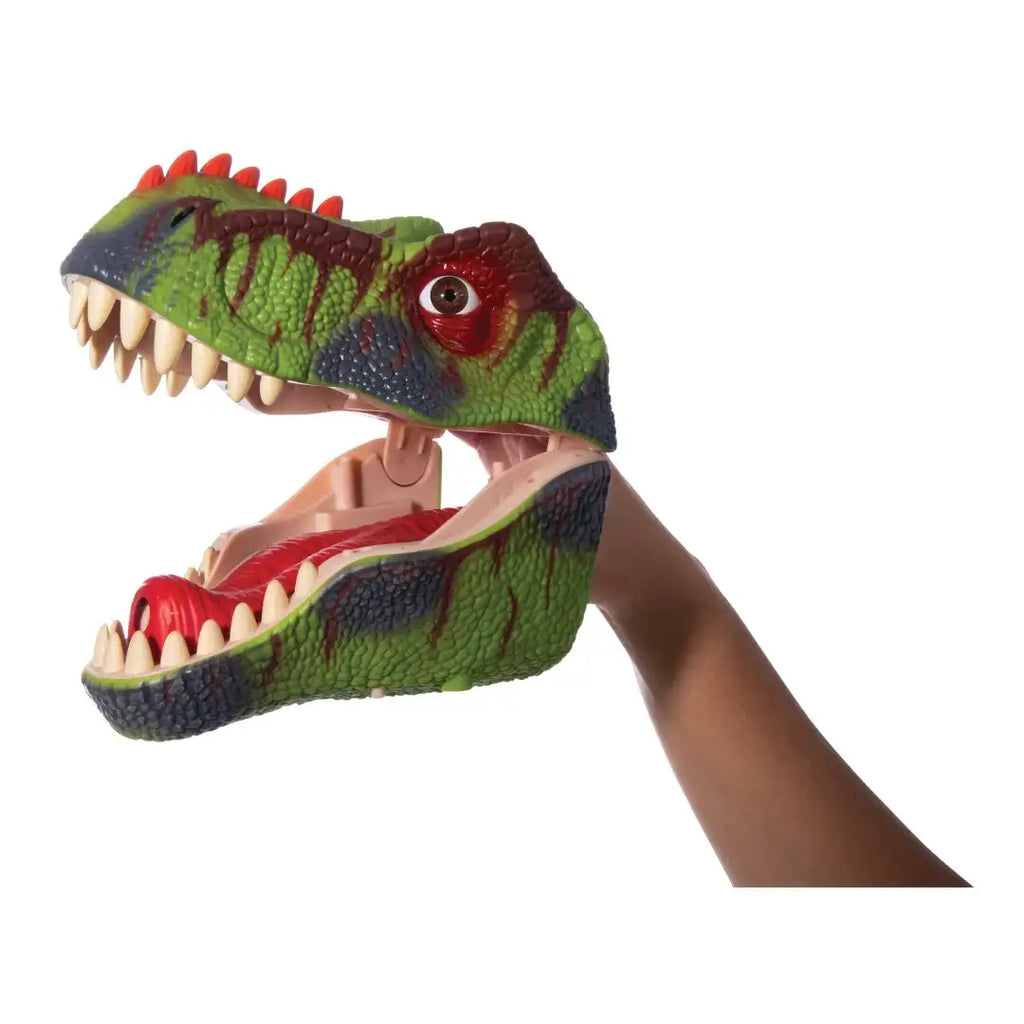 Dino Vapor Hand Puppet – Roaring, Mist & LED Fun for 3+ - Naivri
