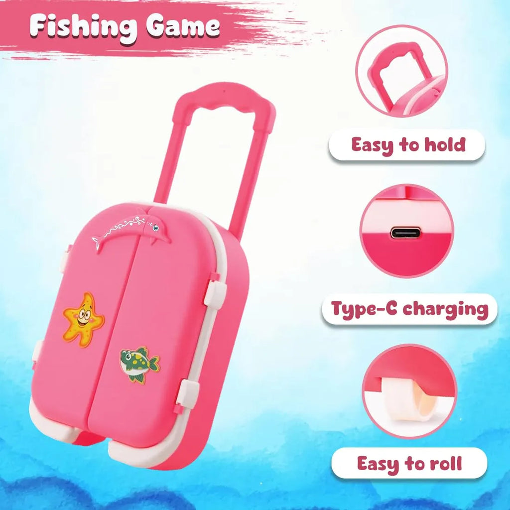 Veva Toys Funny Fishing Game Rechargeable Pink - Naivri