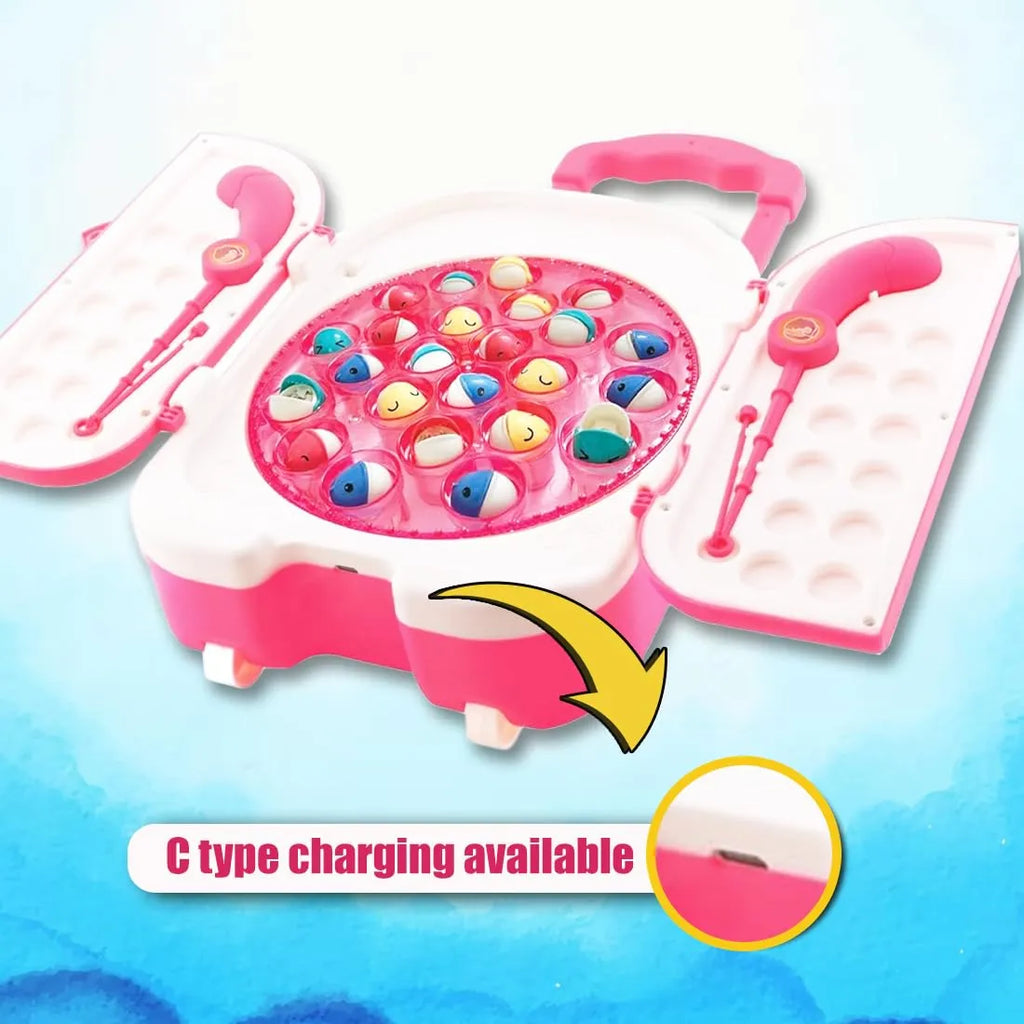 Veva Toys Funny Fishing Game Rechargeable Pink - Naivri