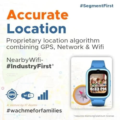 WachMe 4G Kids Smart Safety WatchPhone WM4GA1 - Gold Edition - Naivri