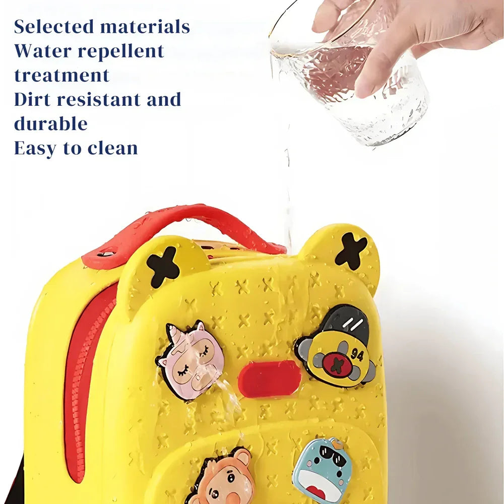 Water Resistant Stylish Silicone Durable School Bag with DIY Patches - Naivri