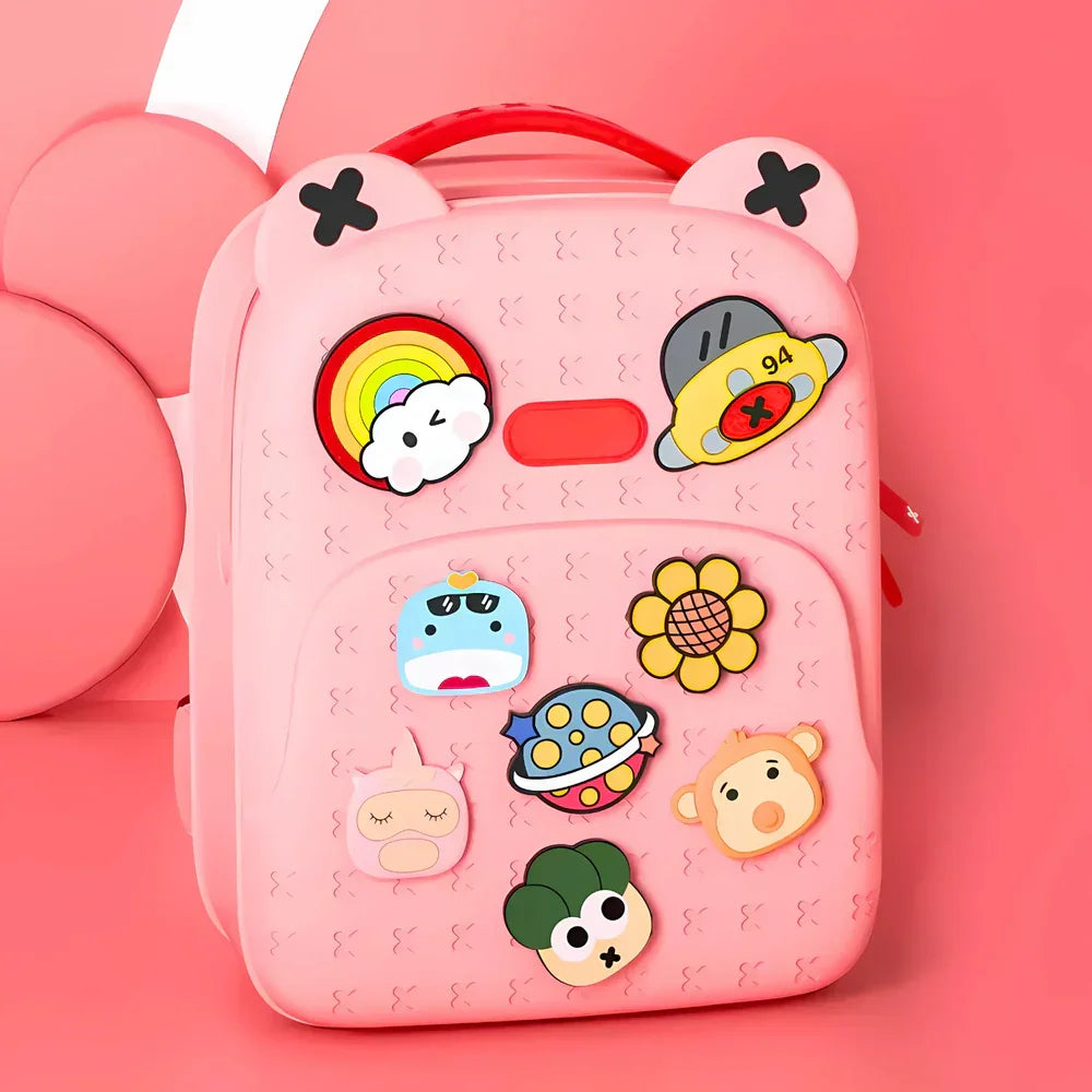 Water Resistant Stylish Silicone Durable School Bag with DIY Patches - Naivri