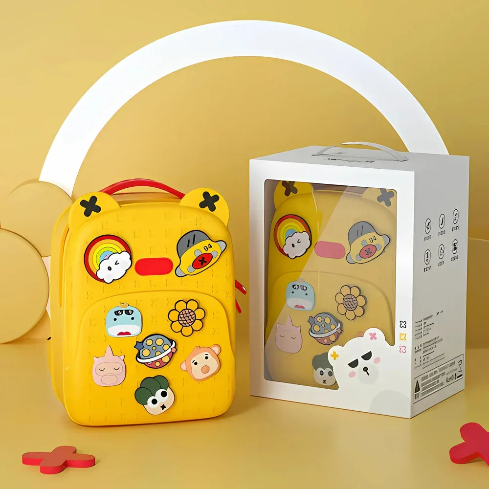 Water Resistant Stylish Silicone Durable School Bag with DIY Patches - Naivri