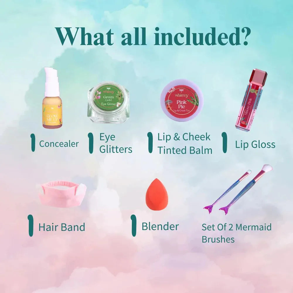 Whimsy Glow-Up Beauty Kit - Pack of 7 - Naivri