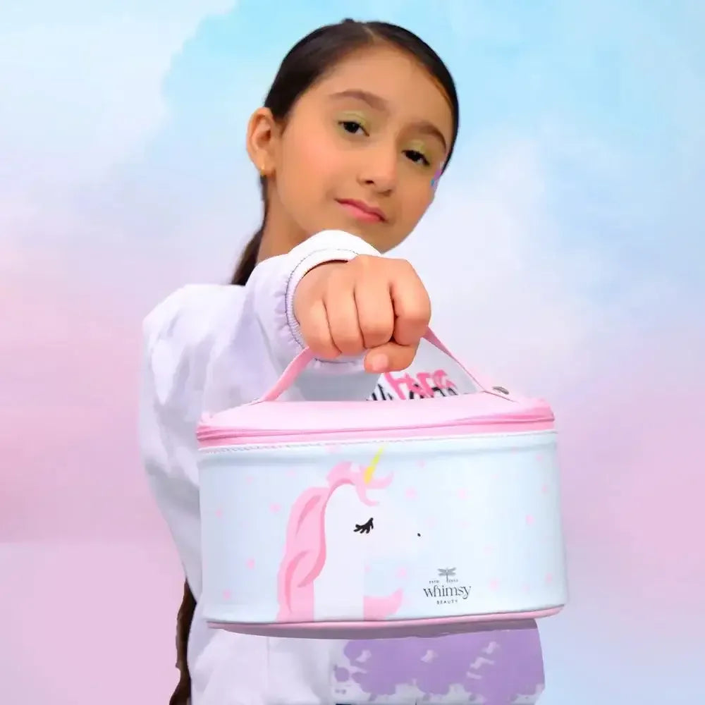 Whimsy Unicorn Travel Beauty Kit – Pack of 13 | Complete Cosmetic Set for Kids - Naivri