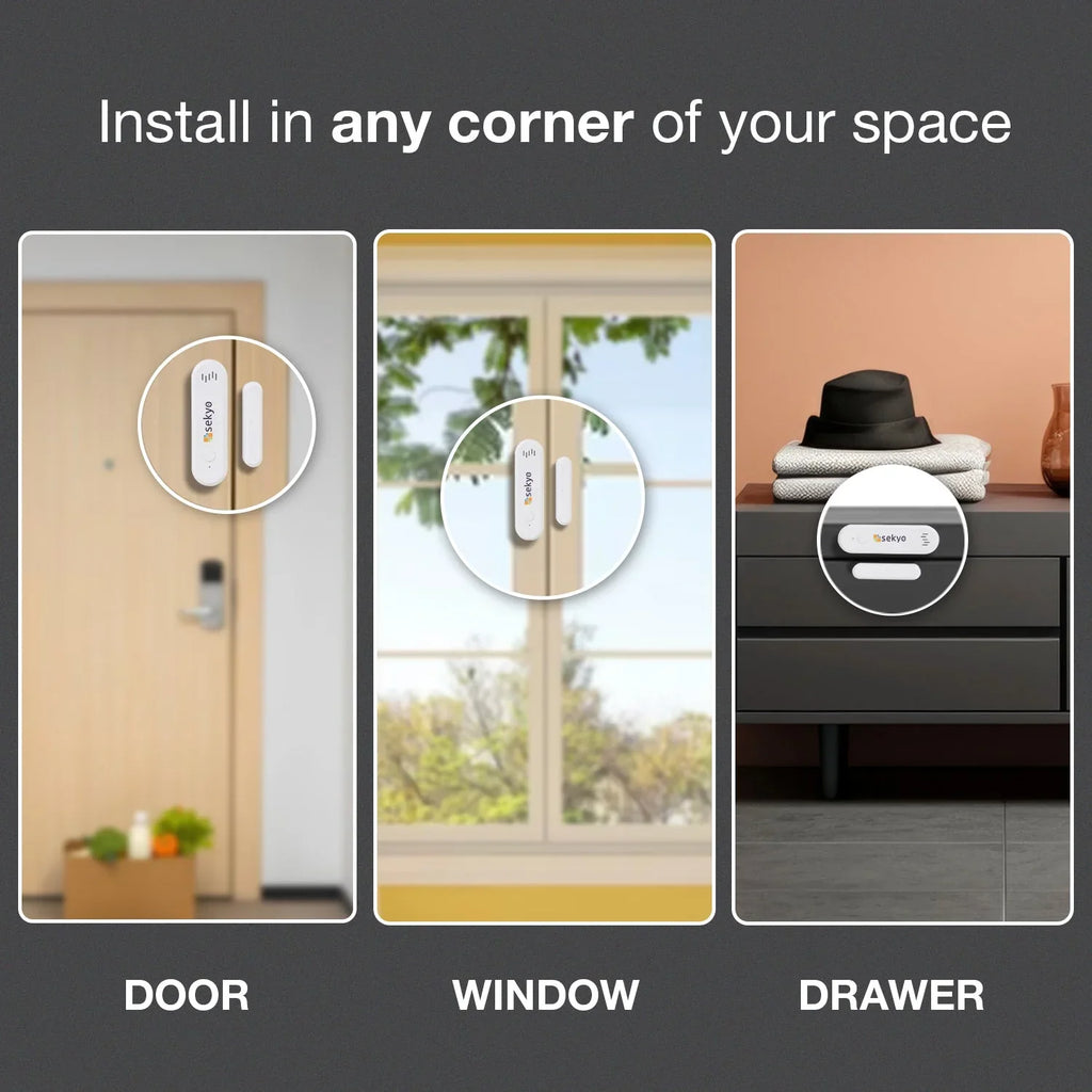 WiFi Smart Door/Window Sensor With Siren - Naivri