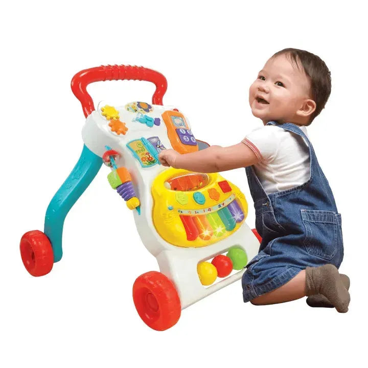Winfun Grow-With-Me Musical Walker – Interactive Baby Walker with Lights, Sounds, and Learning Features - Naivri