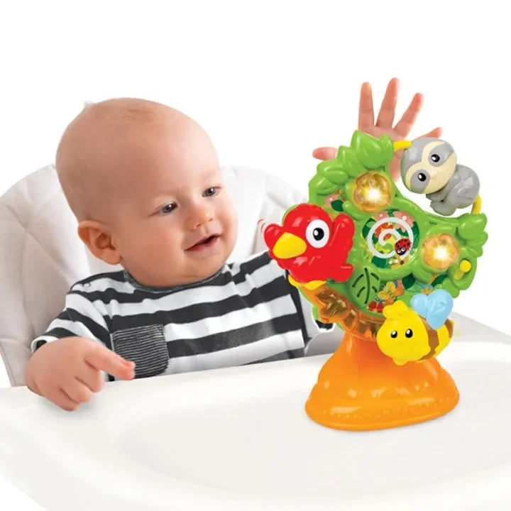 Winfun Jungle Friends Spinning Tree | Interactive Musical Toy with Suction Cup Base | 18 Months+ - Naivri