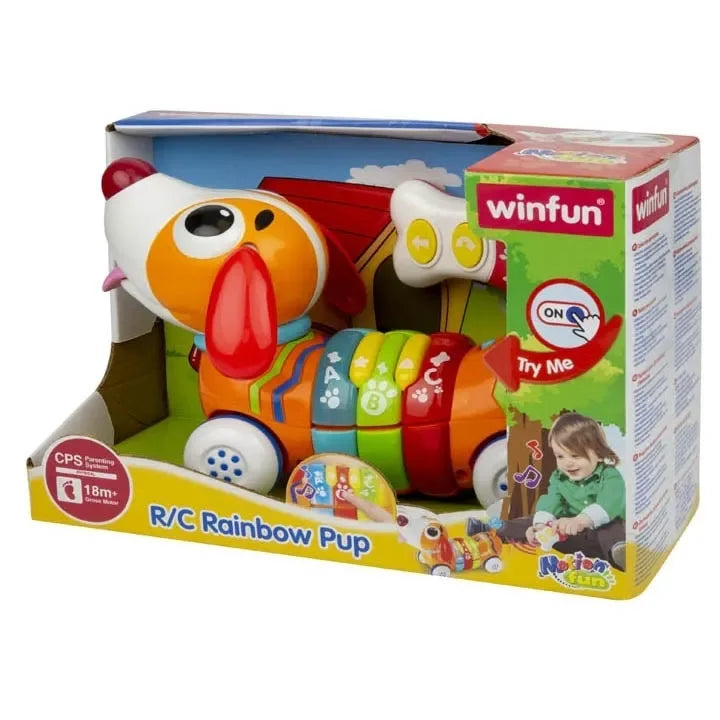 Winfun R/C Rainbow Pup – Remote-Controlled Educational Puppy Toy for Toddlers - Naivri